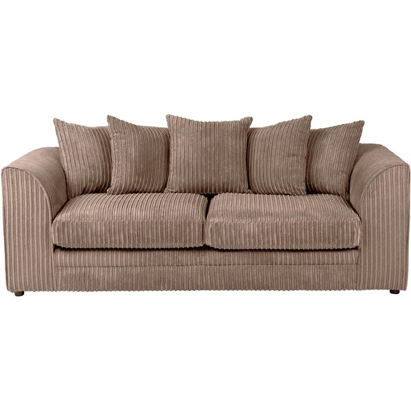 SquareBoxx Lennox Sofa Set 3 Seater in Light Brown