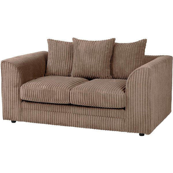 SquareBoxx Lennox Sofa Set 2 Seater in Light Brown