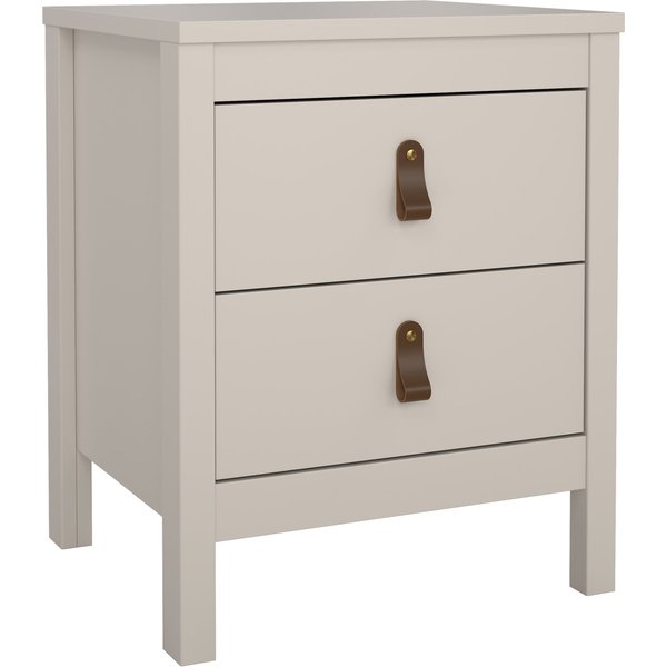 Furniture To Go Barcelona Bedside Table 2 Drawers In Cashmere