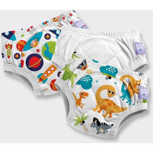 Bambino Mio Potty Training Pants for Girls & Boys - 3 Pack in Off-White | Size: 2-3 Years