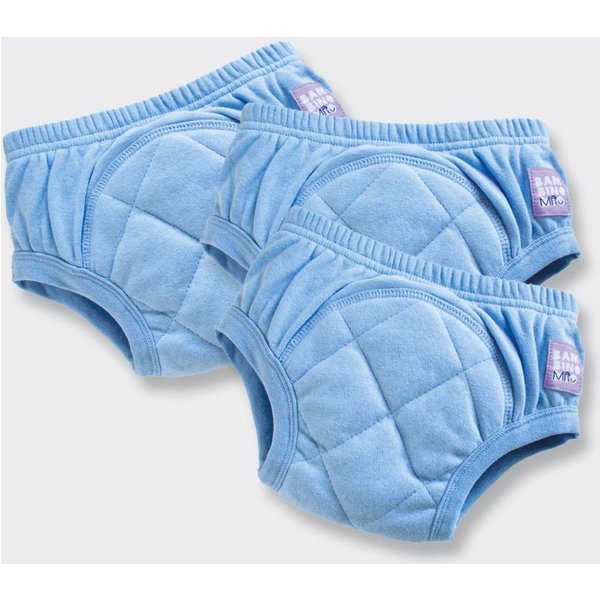 Bambino Mio Potty Training Pants for Girls & Boys - 3 Pack in Baby Blue | Size: 3-4 Years