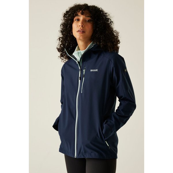 Regatta Women's Birchdale Waterproof Hooded Shell Jacket in Mid Navy | Size: 12