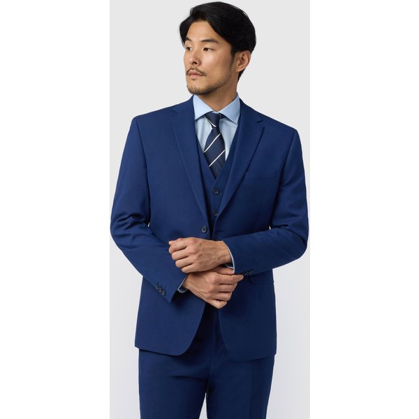Limehaus Men's Regular Fit Blue Trousers | Size: 36R
