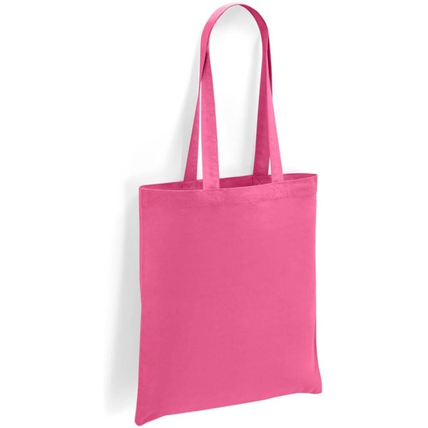 Brand Lab Women's Cotton Long Handle 10L Tote Bag in Bright Pink
