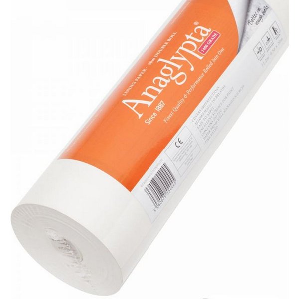 Anaglypta Wall Lining Paper in White