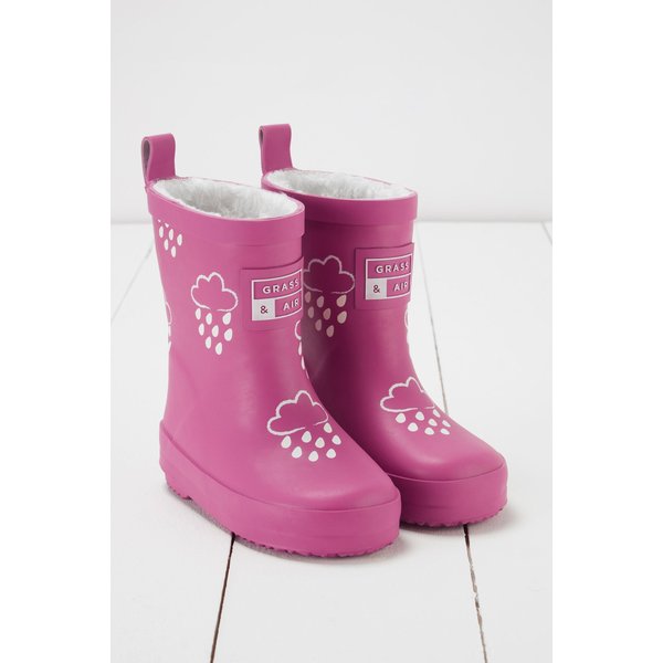 Grass & Air Colour-Changing Wellies in Fuchsia | Size: Infant 7