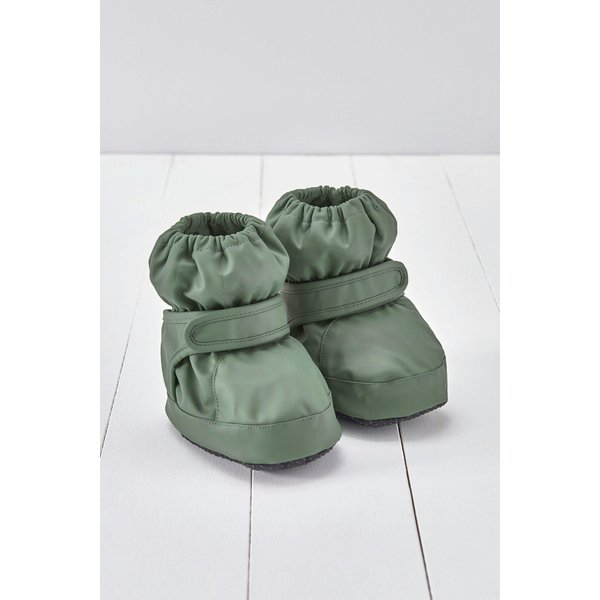 Grass & Air PU Waterproof Baby Bootie in Khaki | Size: 12-18 m