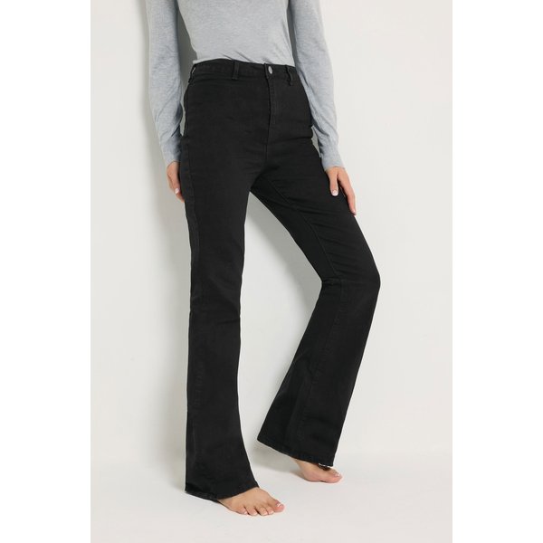 Long Tall Sally Women's Tall Denim Flare Jeans in Black | Size: 24XL