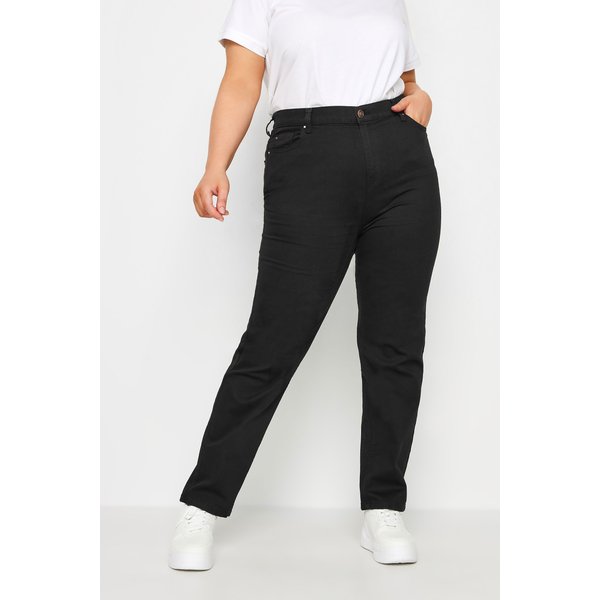 Yours Women's Black Ruby Straight Leg Jeans