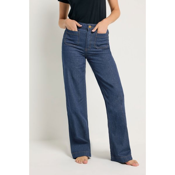 Long Tall Sally Women's Tall Pocket Detail Wide Leg Jeans in Indigo | Size: 14XL