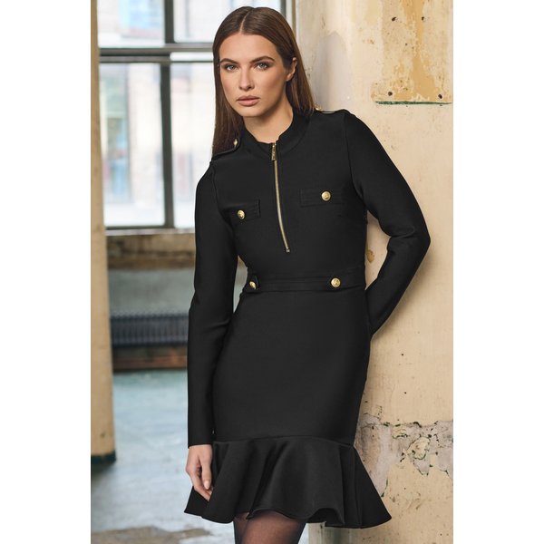 Star by Julien Macdonald Women's Frill Detail Dress in Black | Size: 16