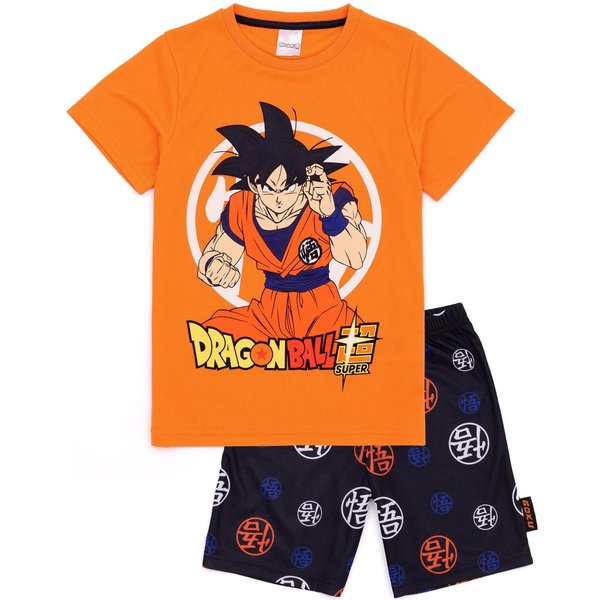 Dragon Ball Z Kids Short Sleeve Short Leg Pyjama Set (Orange) in Orange | Size: 10-11 Years