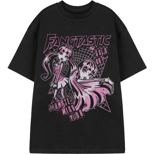 Monster High Women's Adult Short Sleeved T-Shirt (Black) in Black | Size: 2XL