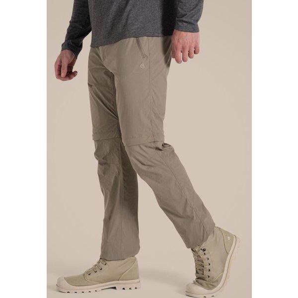 Craghoppers Men's NosiLife Pro Insect-Repellent Lightweight Stretch Zip-Off Trouser in Beige | Size: 34R