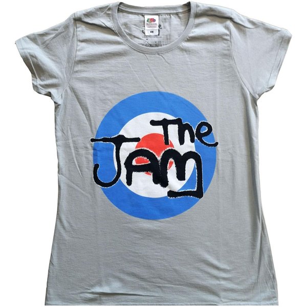 The Jam Women's Target Cotton Logo T-Shirt in Grey | Size: Medium