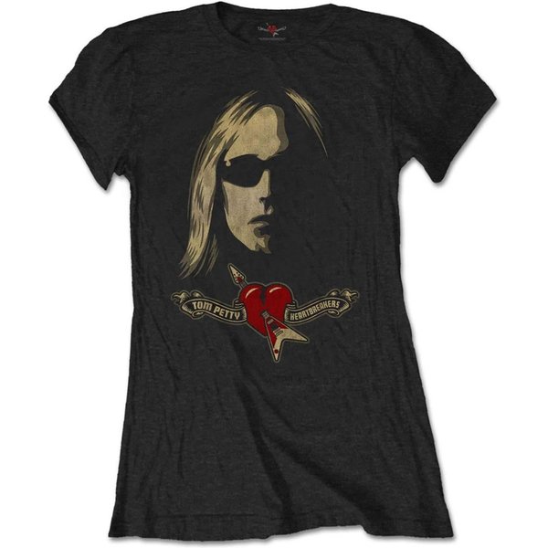 Tom Petty Women's Shades Logo T-Shirt in Black | Size: Medium