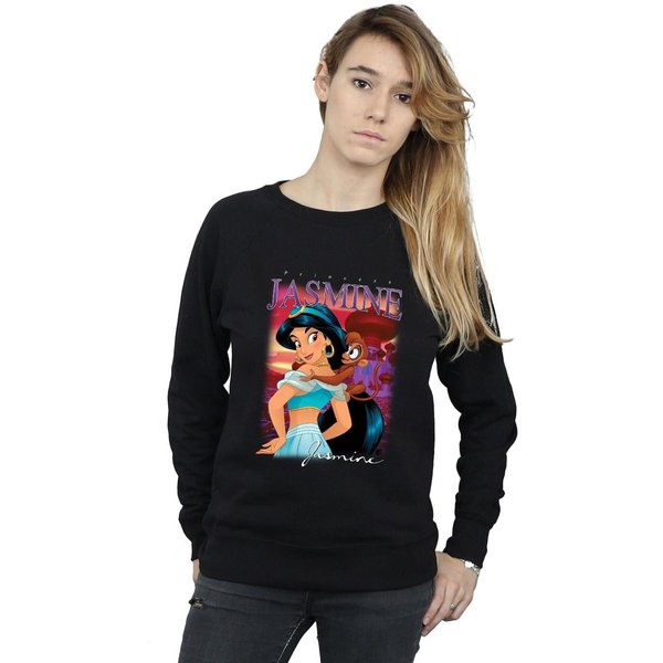 Aladdin Women's Jasmine Montage Sweatshirt in Black | Size: XL