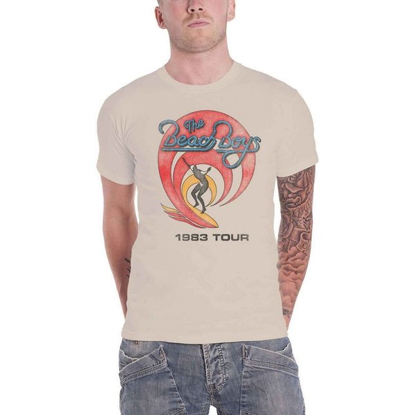 Beach Boys Men's 1983 Tour T-Shirt in Light Sand | Size: 2XL