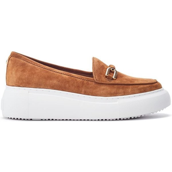 Moda In Pelle Women's 'Chamomile' Suede Loafers in Tan | Size: 3
