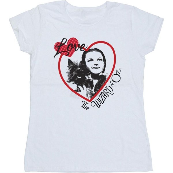Wizard of Oz Women's Love Heart Cotton T-Shirt in White | Size: Medium