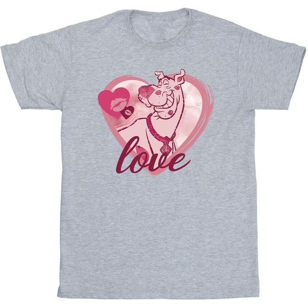 Scooby Doo Boy's Love Kisses T-Shirt in Grey | Size: 12-13 Years