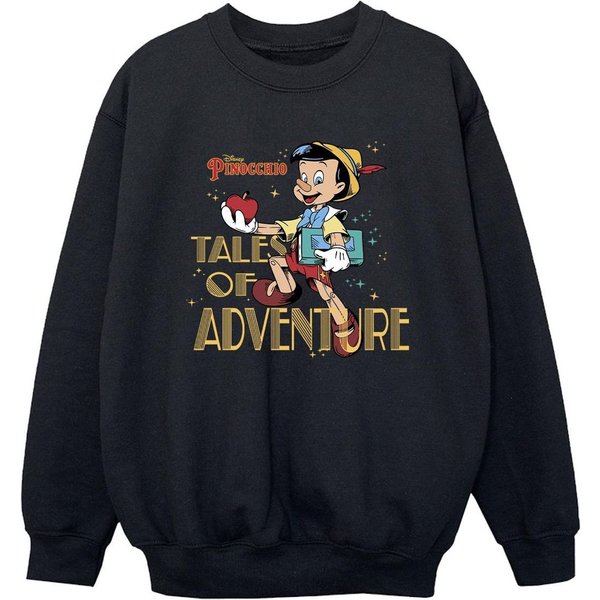 Pinocchio Boy's Tales Of Adventure Sweatshirt in Black | Size: 12-13 Years
