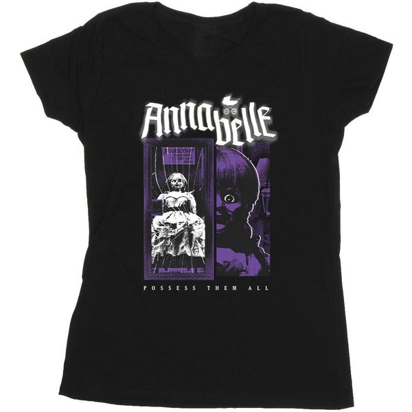 Annabelle Women's Doll Cotton T-Shirt in Black | Size: 2XL