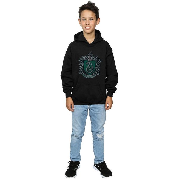 Harry Potter Boy's Slytherin Cotton Hoodie in Black | Size: 12-13 Years