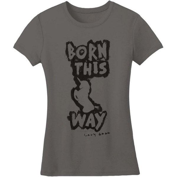 Lady Gaga Women's Born This Way T-Shirt in Grey | Size: XL