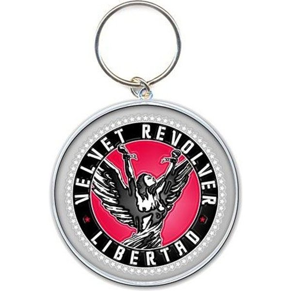 Velvet Revolver Circle Logo Enamel Keyring in Black