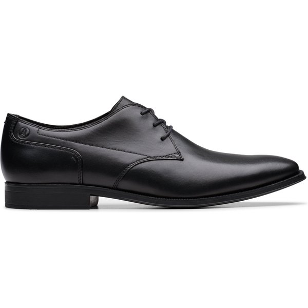 Clarks Men's Paulton Lace Black Derby Shoes, Lace Up | Size: 10.5-Wide Fit