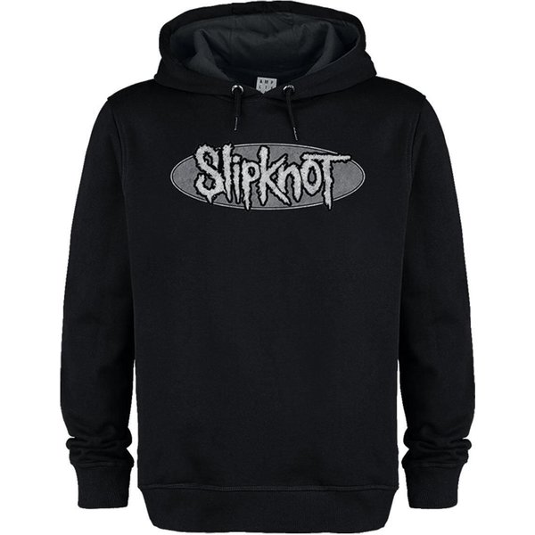 Amplified Men's Oval Logo Slipknot Drawstring Hoodie in Black | Size: 3XL