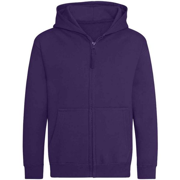 AWDis Cool Zoodie Full Zip Hoodie in Purple | Size: 7-8 Years