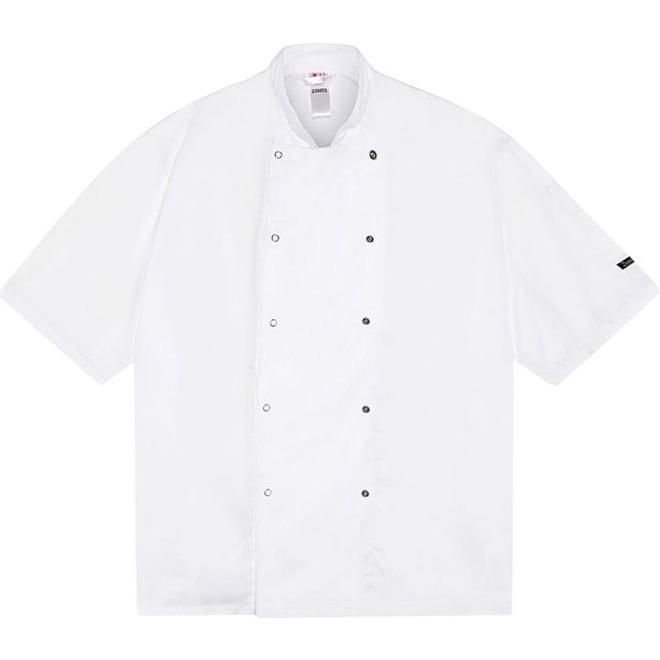 Dennys Women's Press Stud Long-Sleeved Chef Jacket in White | Size: 2XL