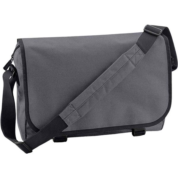 Bagbase Men's Flap Top 11L Messenger Bag in Mid Grey