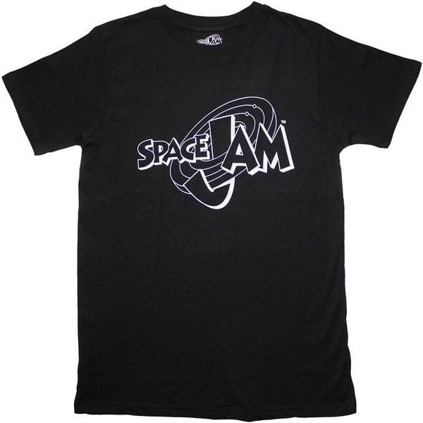 Space Jam Men's Retro Logo T-Shirt in Black | Size: Small