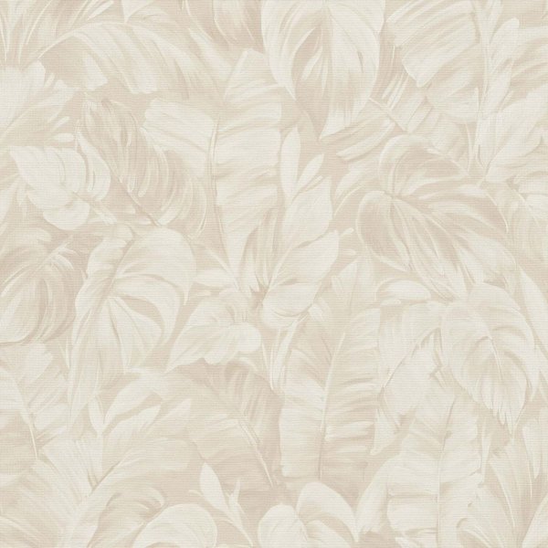 Erismann Play Of Light Palm Leaf Vinyl Textured Wallpaper in Cream