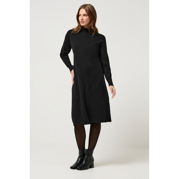 M&Co Women's Funnel Neck Jumper Dress in Black | Size: 10-12