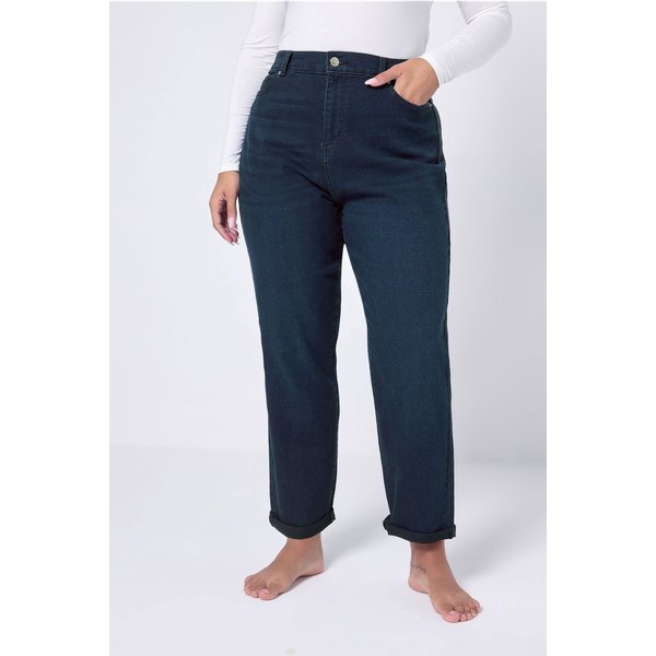 Yours Women's Dark Blue Denim Boyfriend Jeans