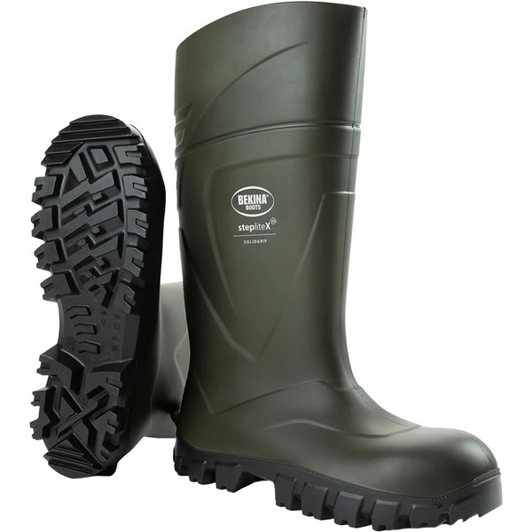 Bekina Men's StepliteX Solidgrip S5 Wellington Boots in Green | Size: 10
