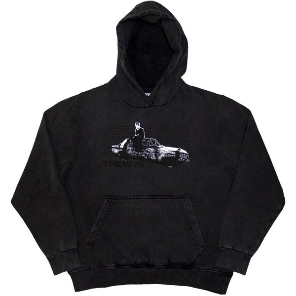 The 1975 Men's Car Photo Washed Hoodie in Charcoal | Size: Large