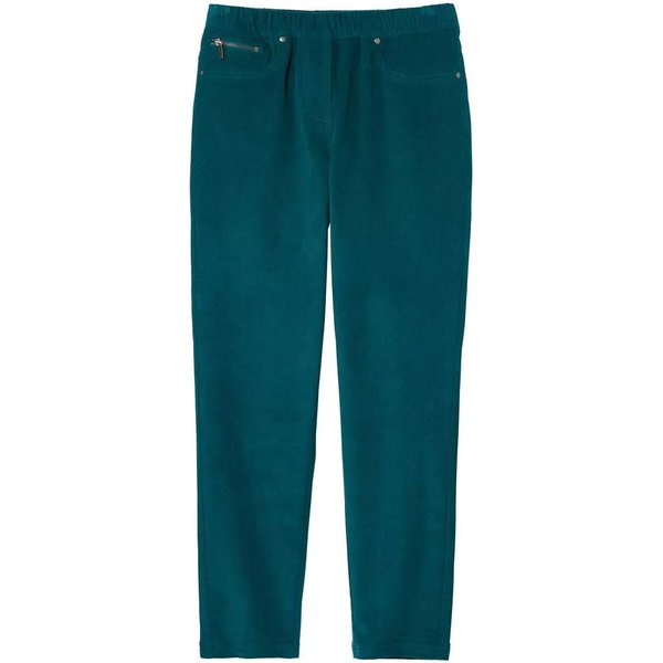 Atlas For Women Women's Corduroy Treggings in Green | Size: 16