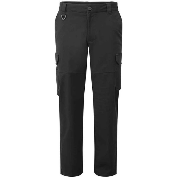 Premier Men's Stretchchecker Cargo Trousers in Black | Size: 2XL