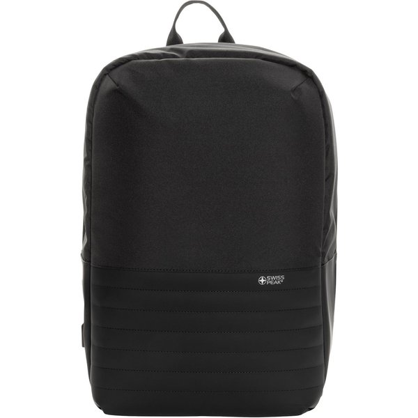 Swiss Peak Men's Aware RFID Anti-Theft 11L Laptop Backpack in Black
