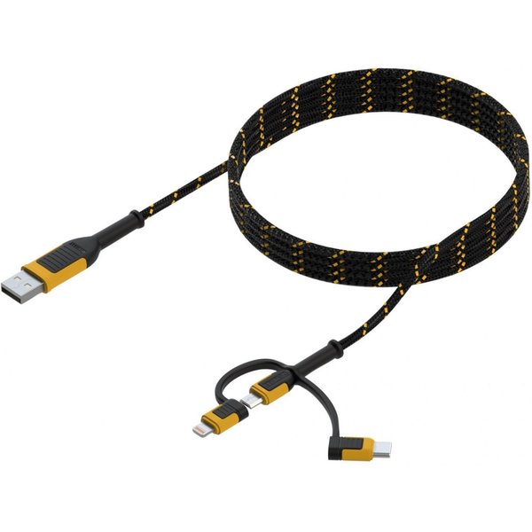 Dewalt Reinforced Braided 3-in-1 Combo Cable 1.8m (6ft)