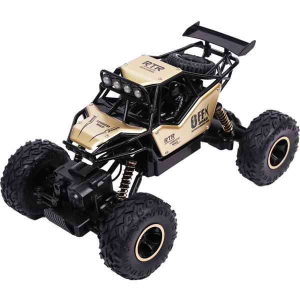 Alivio Remote Control Off-Road Rock Crawler Car - 4WD High-Speed RC Monster Truck in Gold