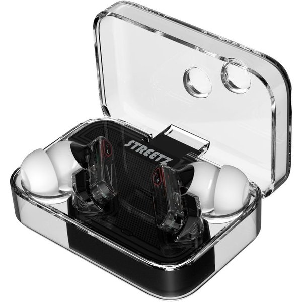 Streetz T250 Enc True Wireless Earbuds - Transparant Black, Black