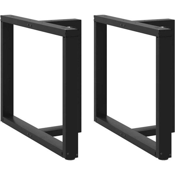 Dining Table Legs T-Shaped 2 pcs Black 100x35x(72-73) cm Steel