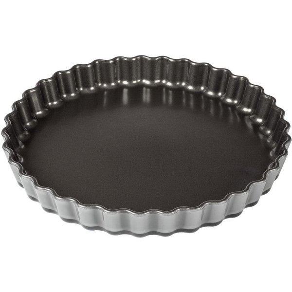 Kuhn Rikon Easy Glass Non-Stick Quiche/Tart Dish, 27cm/1.3L in Grey