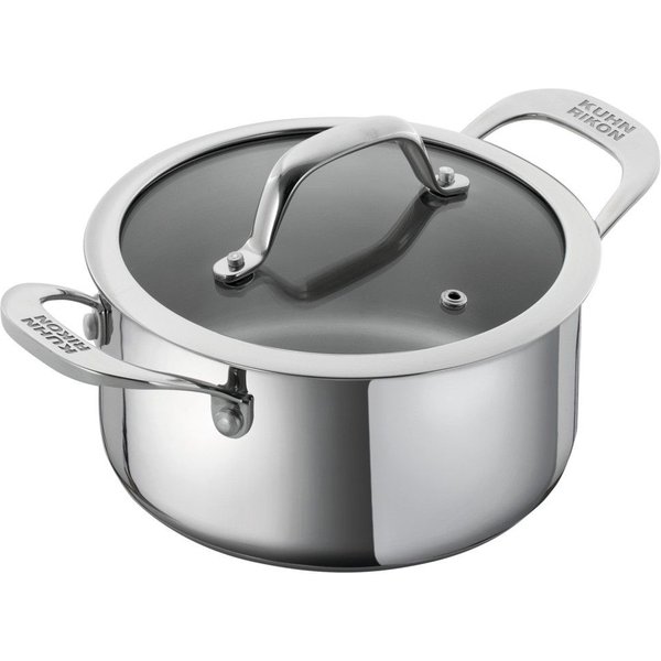 Kuhn Rikon Allround Stainless Steel Casserole Pot, 20cm/3.1L in Silver